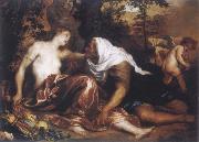 Anthony Van Dyck The funf senses with landscape oil painting